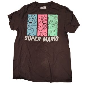 Super Mario Black Graphic Tee - Short Sleeve